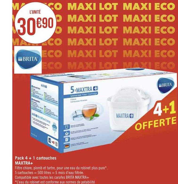 Pack 4 + 1 Cartouches Maxtra+ Brita