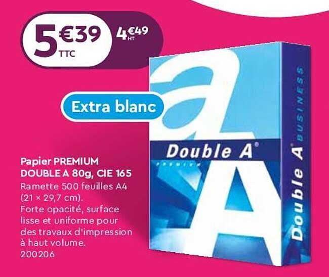 papier premium double à 80g cie 165