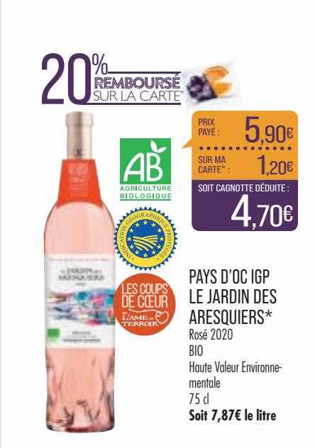 pays d'oc igp le jardin des aresquiers