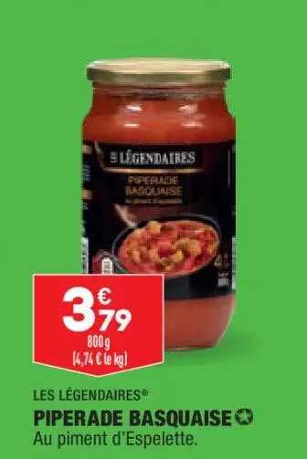piperade basquaise les légendaires