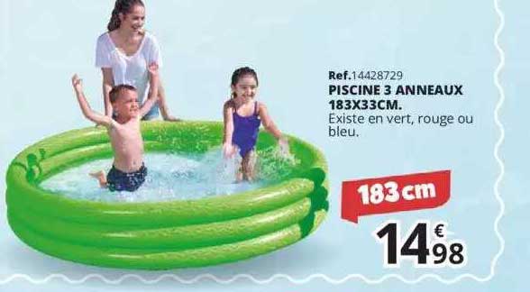 Piscine 3 Anneaux 183 X 33 Cm