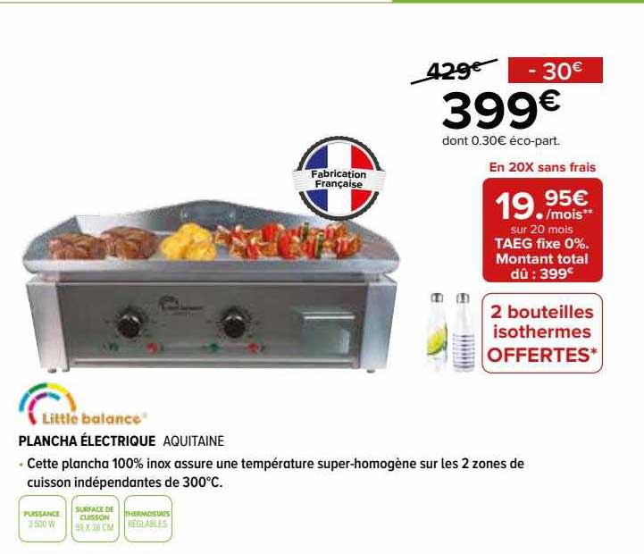 plancha électrique aquitaine little balance