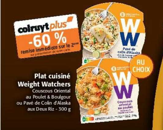 plat cuisiné weight watchers