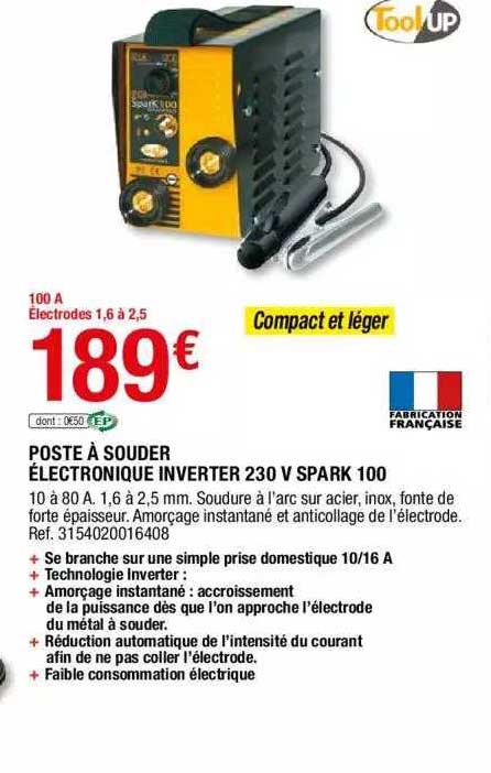 poste à souder électronique inverter 230 v spark 100