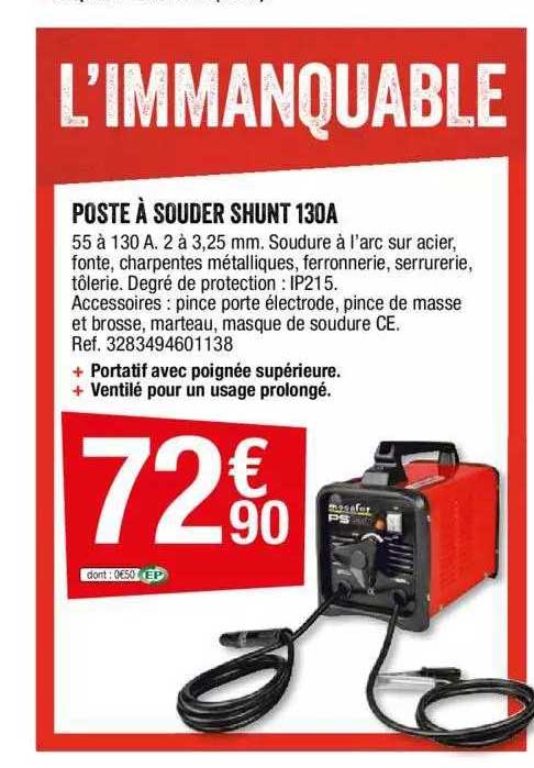 poste à souder shunt 130a