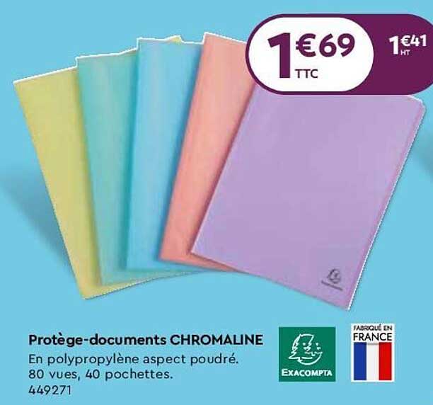 protège-documents chromaline