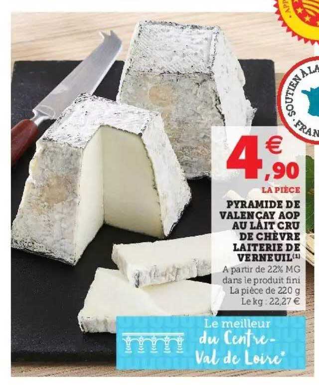 pyramide de valençay aop au lait cru de chèvre laiterie de verneuil
