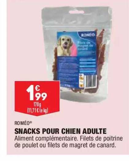 roméo snacks pour chien adulte