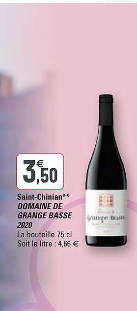 saint-chinian domaine de grange basse 2020