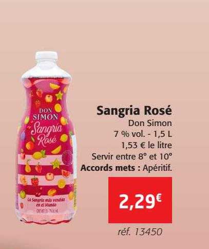 sangria rosé don simon