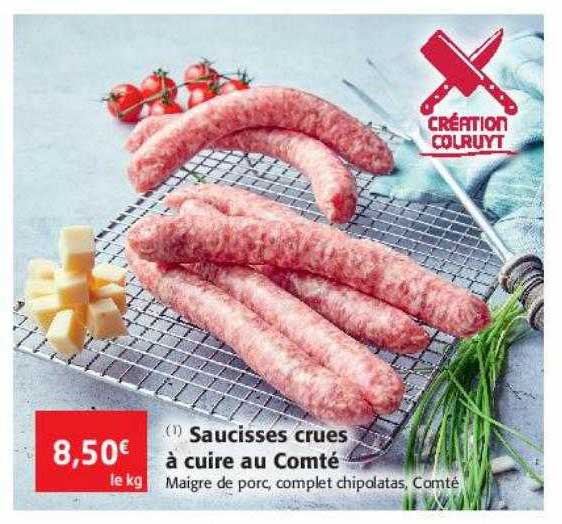 Saucisses Crues à Cuire Au Comté