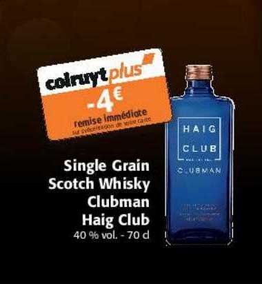 single grain scotch whisky clubman haig club