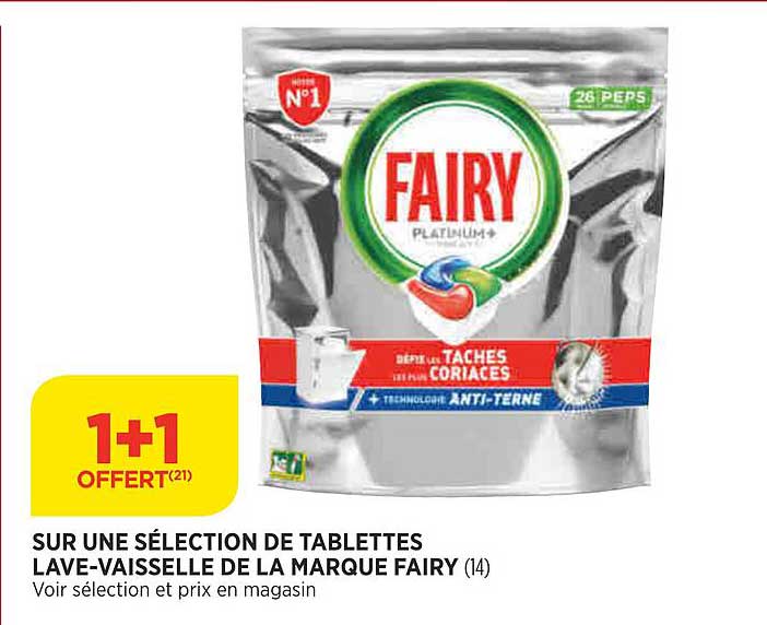 tablettes lave-vaisselle de la marque fairy