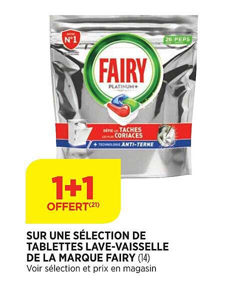 tablettes lave-vaisselle de la marque fairy