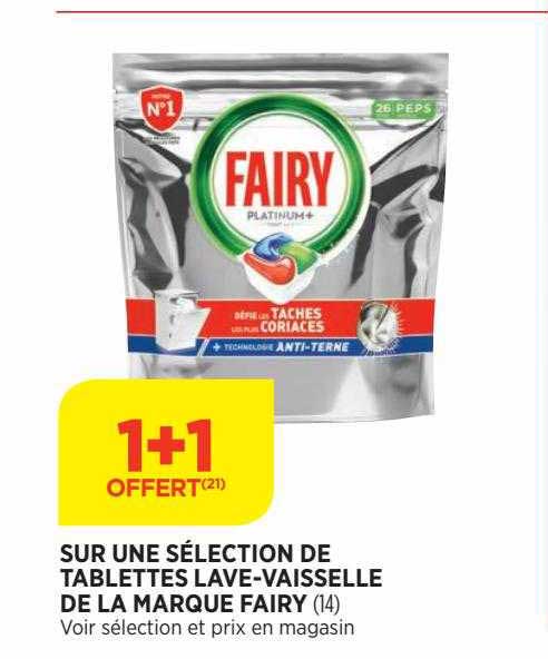 tablettes lave-vaisselle de la marque fairy