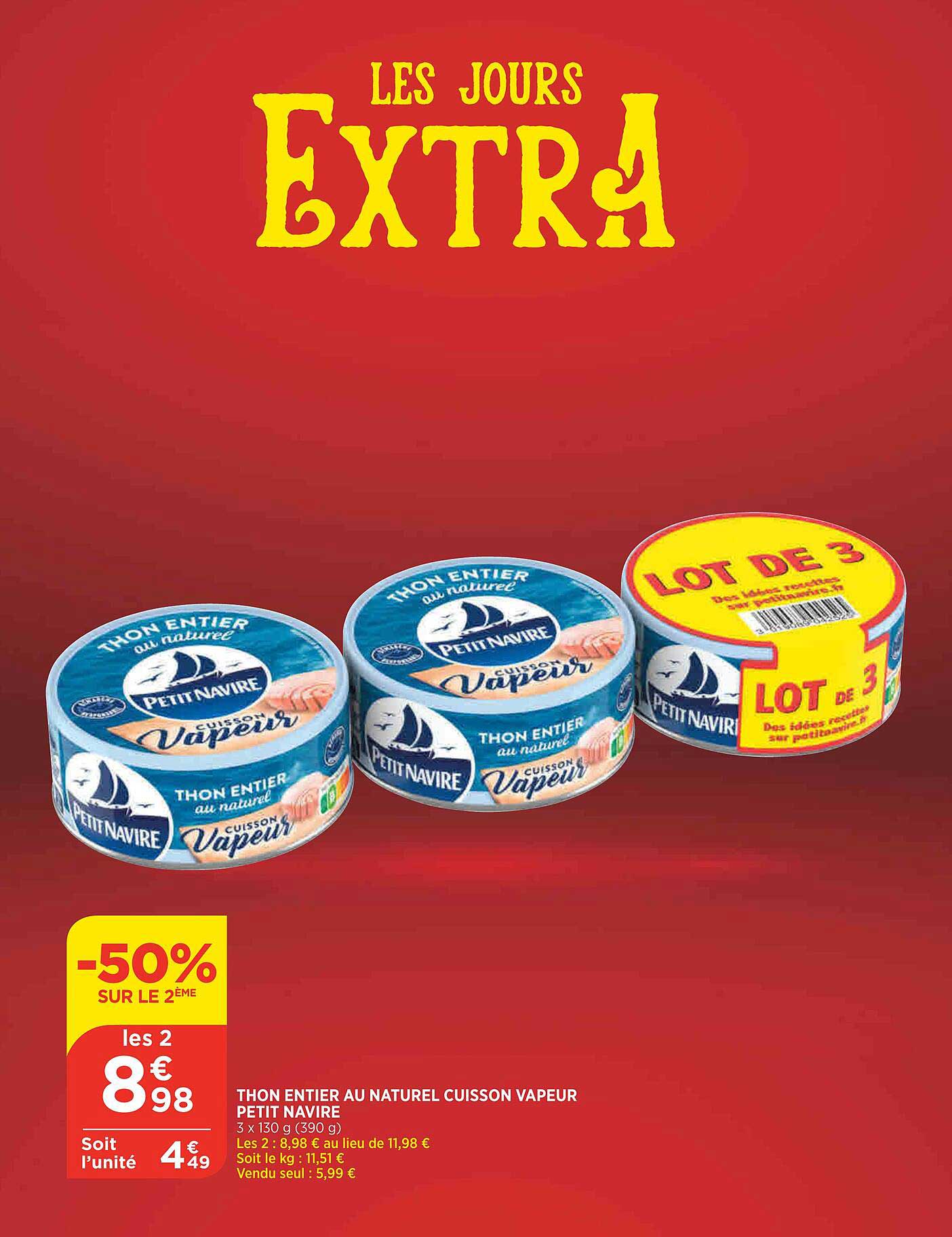 Thon Entier Au Naturel Cuisson Vapeur Petit Navire