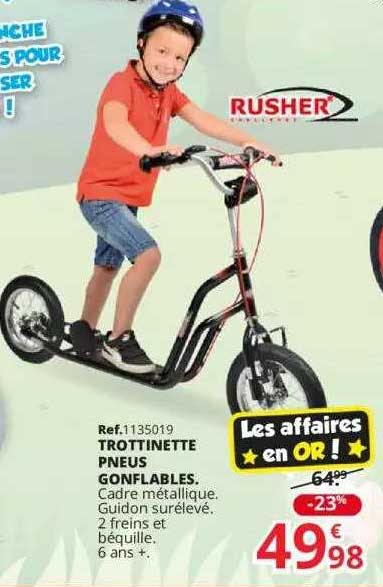 trottinette pneus gonflables rusher