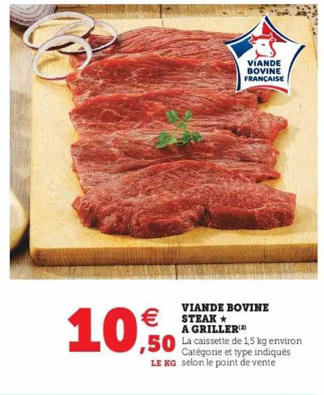 viande bovine steak*à griller