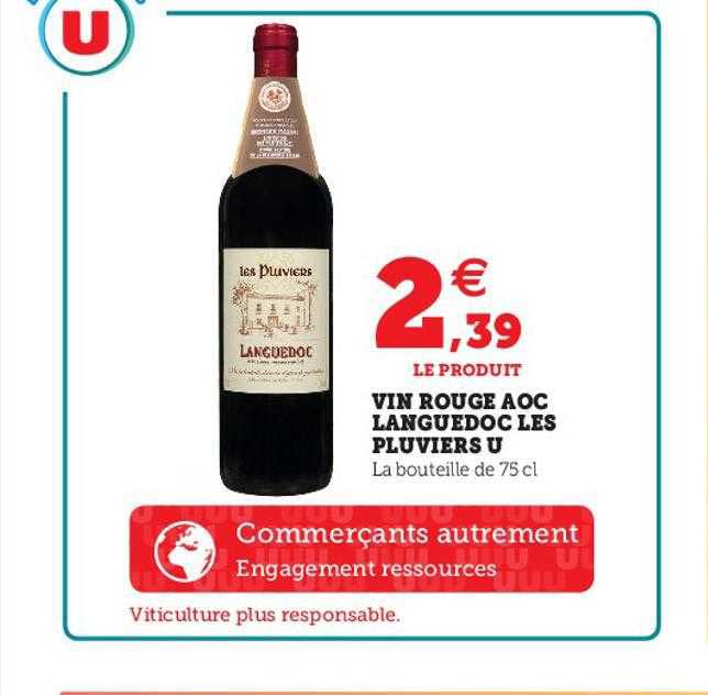 Vin Rouge Aoc Languedoc Les Pluviers U
