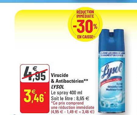 virucide & antibactérien lysol