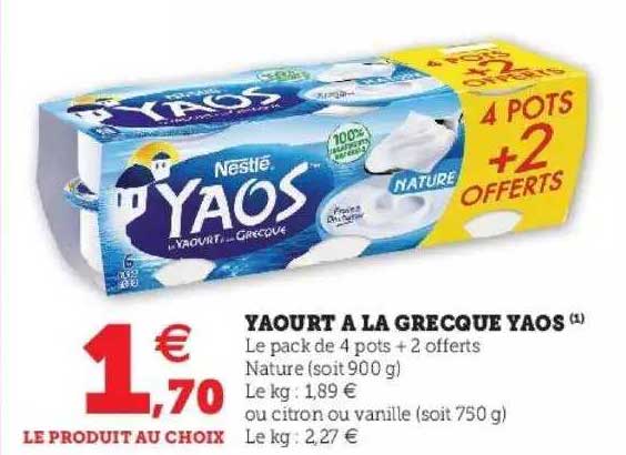 Yaourt à La Grecque Yaos