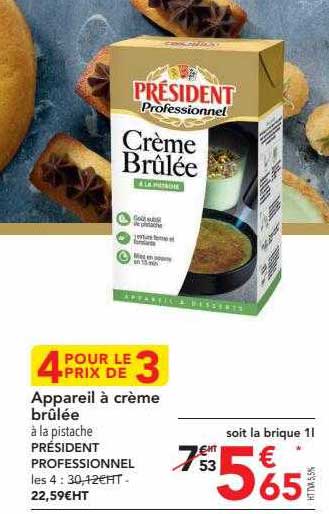appareil à crème brûlée président professionnel