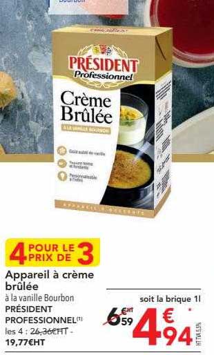 appareil à crème brûlée président professionnel