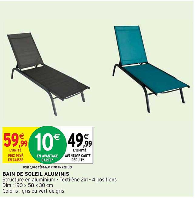 bain de soleil aluminis