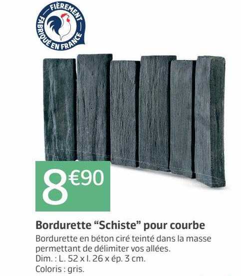 bordurette "schiste" pour courbe