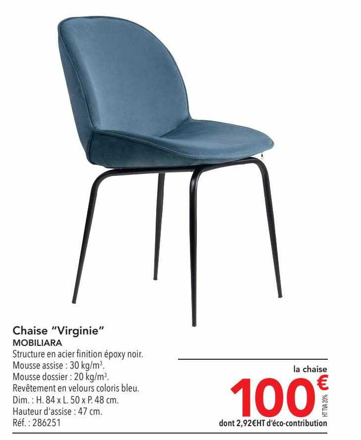 chaise "virginie" mobiliara