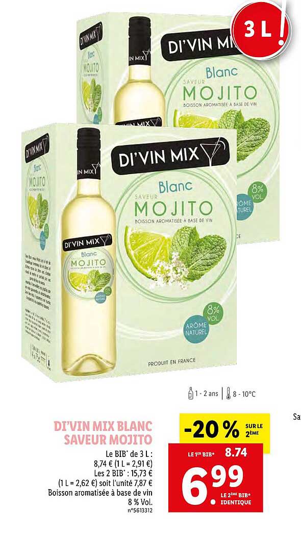 di'vin mix blanc saveur mojito