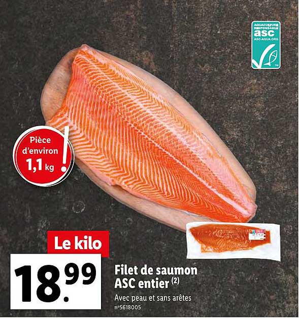 Filet De Saumon Asc Entier