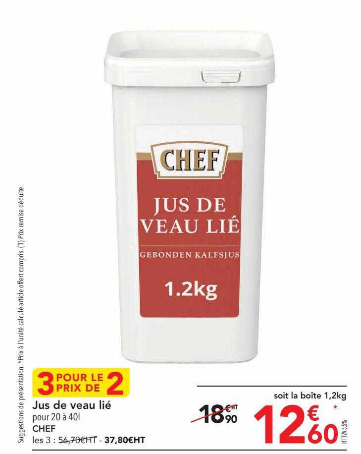 jus de veau lié chef