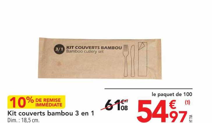Kit Couverts Bambou 3 En 1