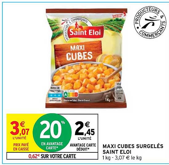maxi cubes surgelés saint éloi