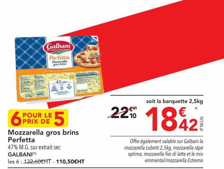 mozzarella gros brins perfetta galbani