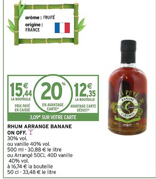 rhum arrangé banane on off