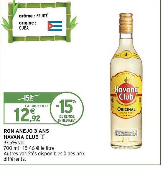 ron anejo 3 ans havana club