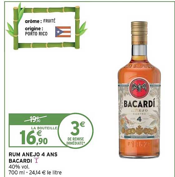 rum anejo 4 ans bacardi
