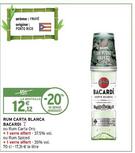 rum carta blanca bacardi