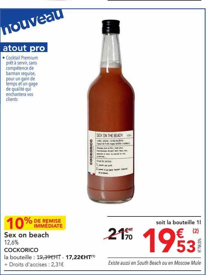 sex on beach 12,6% cockorico