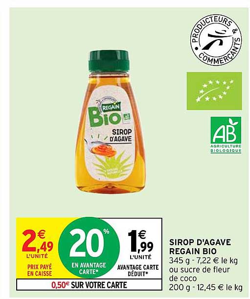 sirop d'agave regain bio