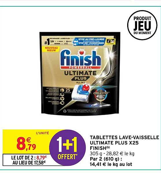 tablettes lave-vaisselle ultimate plus x 25 finish