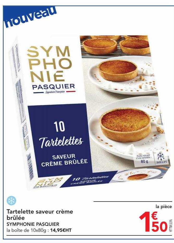 tartelette saveur crème brûlée symphonie pasquier
