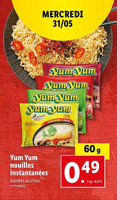 yum yum nouilles instantanées