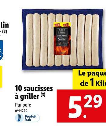 10 Saucisses à Griller