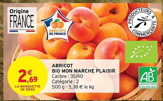 abricot bio mon marché plaisir