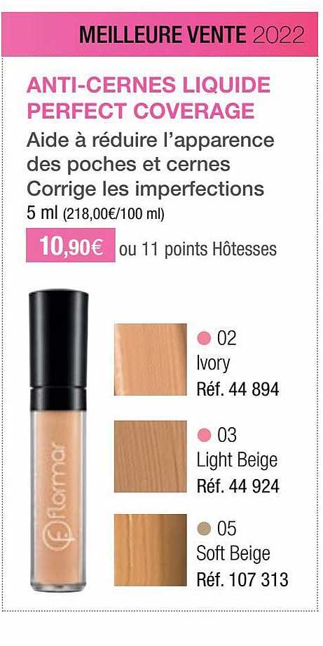 anti-cernes liquide perfect coverage flormar