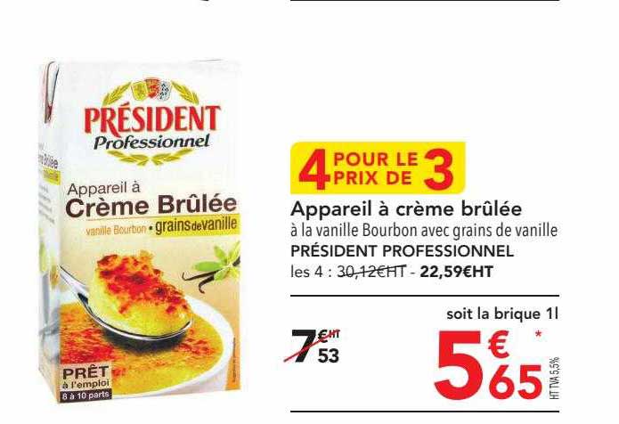 appareil à crème brûlée président professionnel