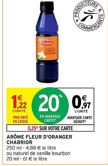 arôme fleur d'oranger chabrior